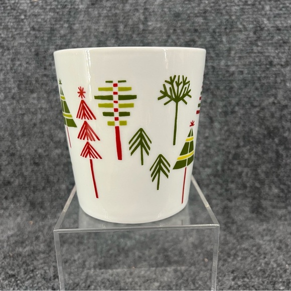 Crate & Barrel Yule Christmas Trees by Julia Rothman 16oz Coffee Mug Cup - Picture 2 of 7